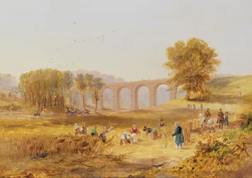 Corby Viaduct, de Newcastle en Carlisle Railway, 1836